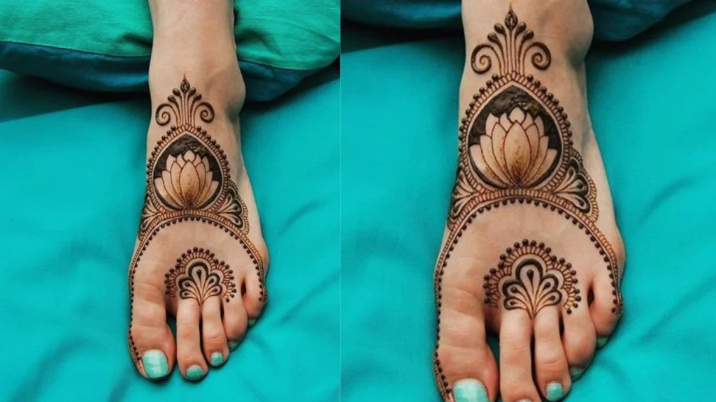 simple foot henna