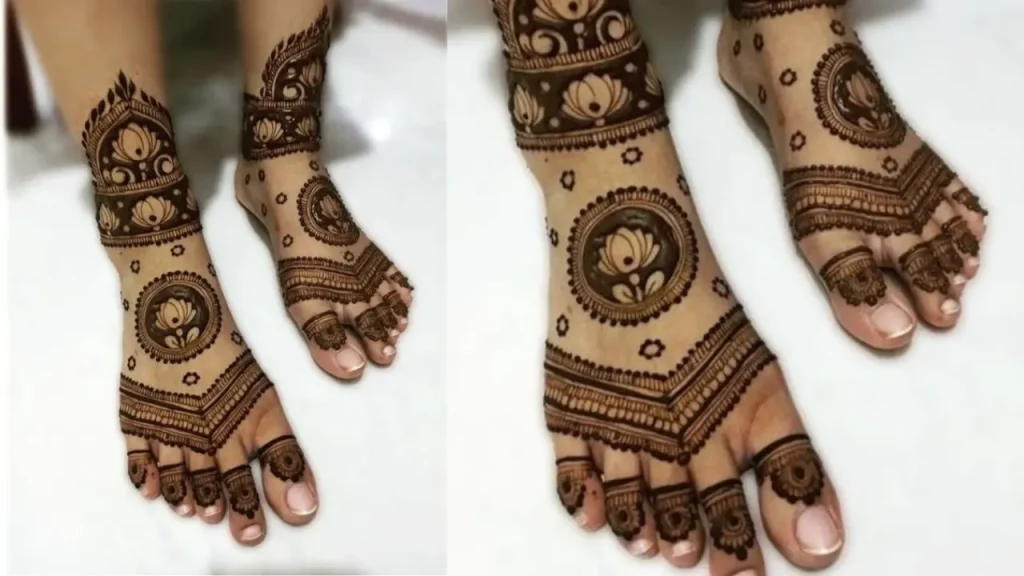 simple henna designs for foot