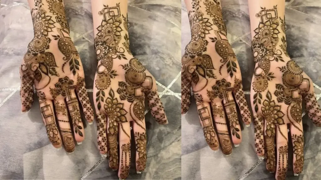 simple palm mehndi design