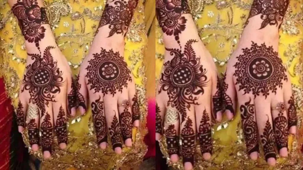 stylish 3d mehndi design