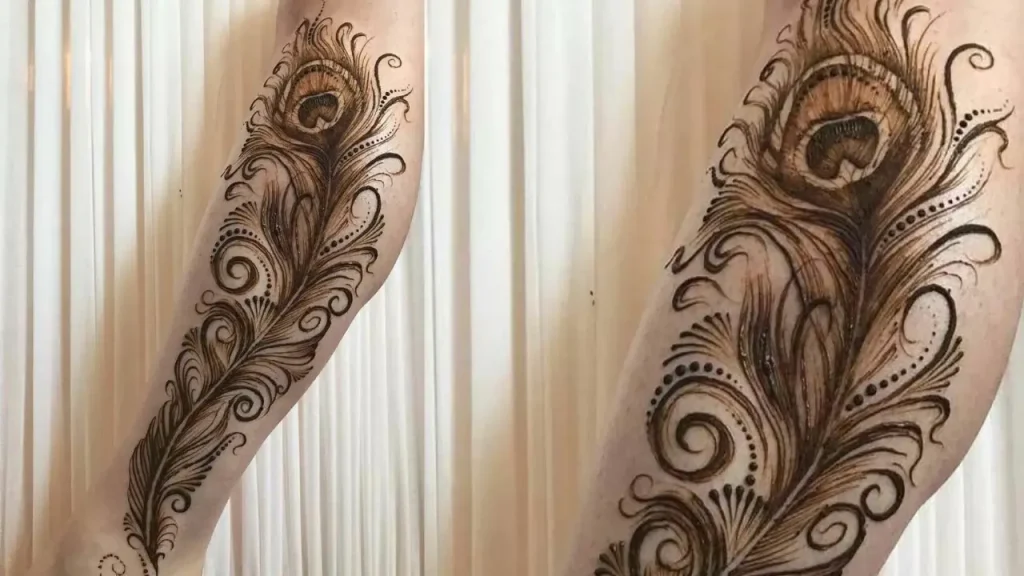 Arm Peacock Floral Mehndi