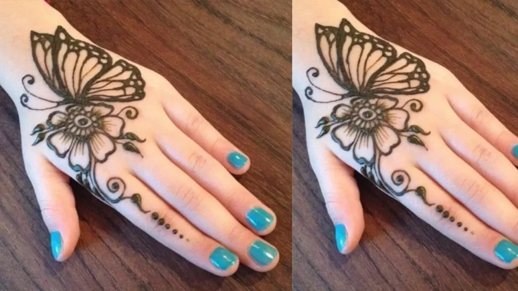 BUTTERFLY  KIDS MEHNDI DESIGNS