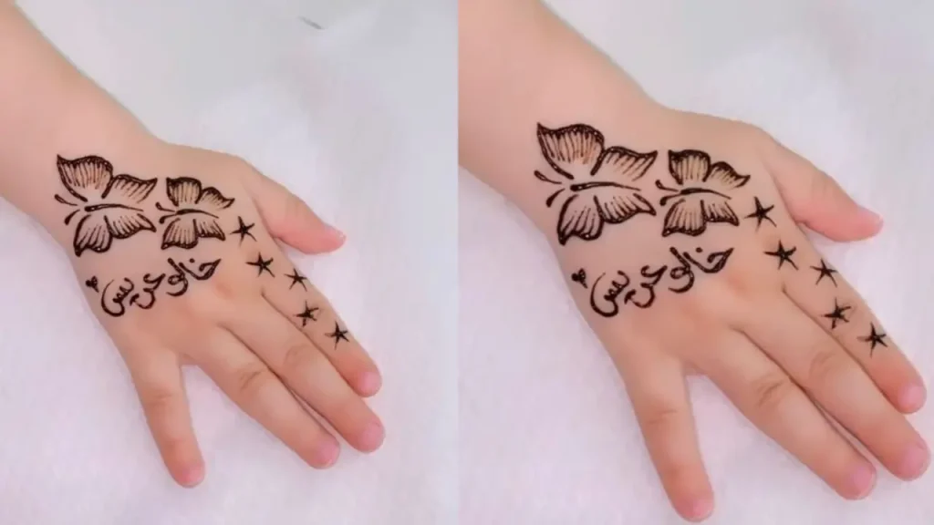 Butterfly Garden Mehndi Design