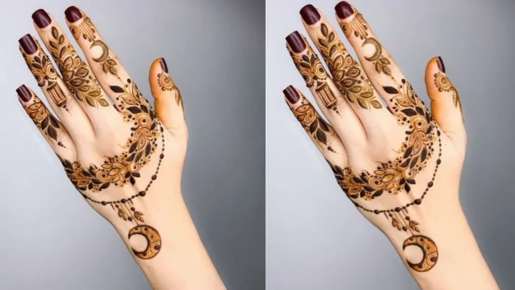 Delicate floral henna