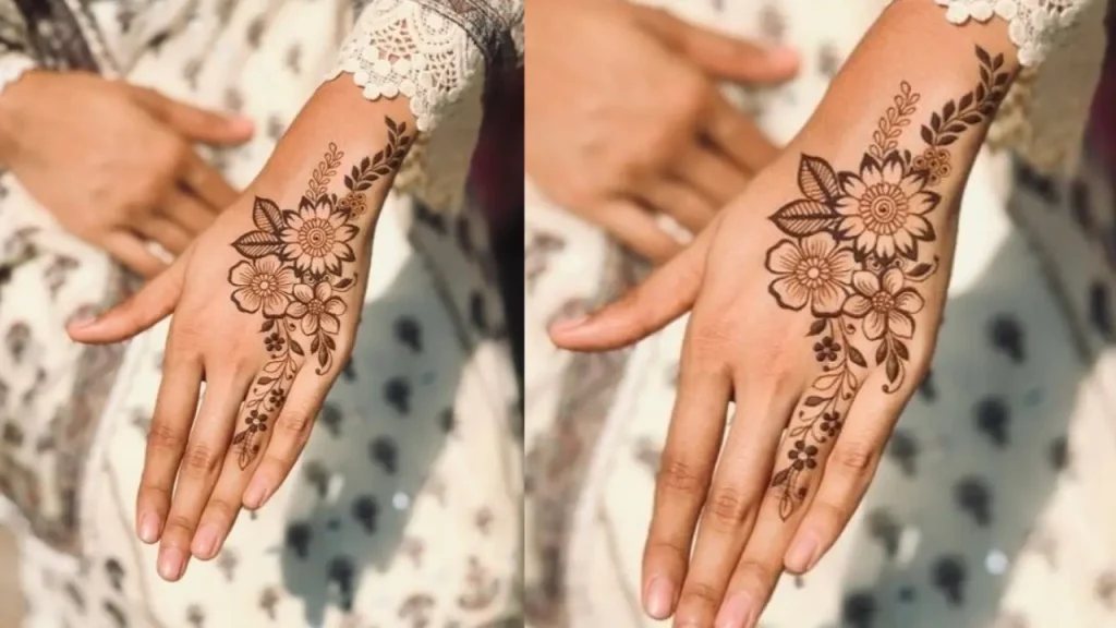 Delicate mehndi for hands