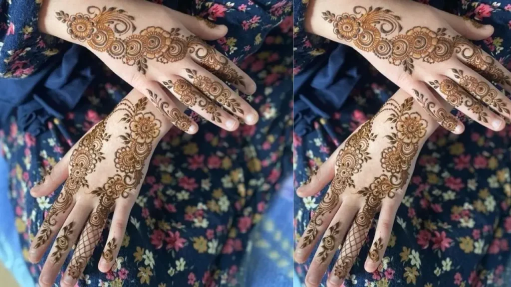 Floral Eid Mehndi for Bridal