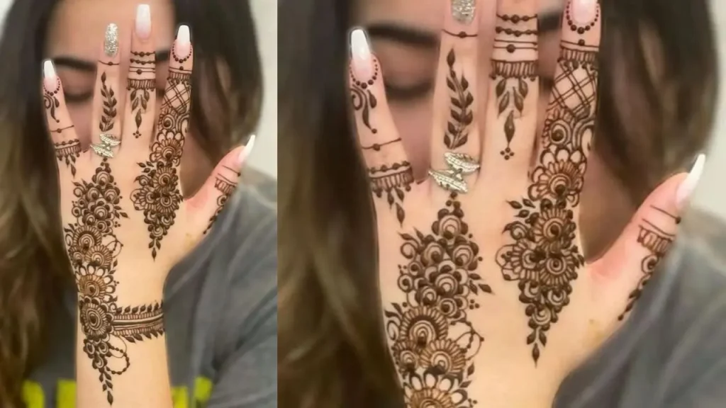 Floral Eid Mehndi for Girls