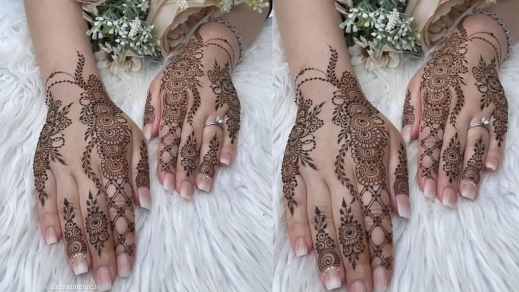 Floral Eid Mehndi for Kids