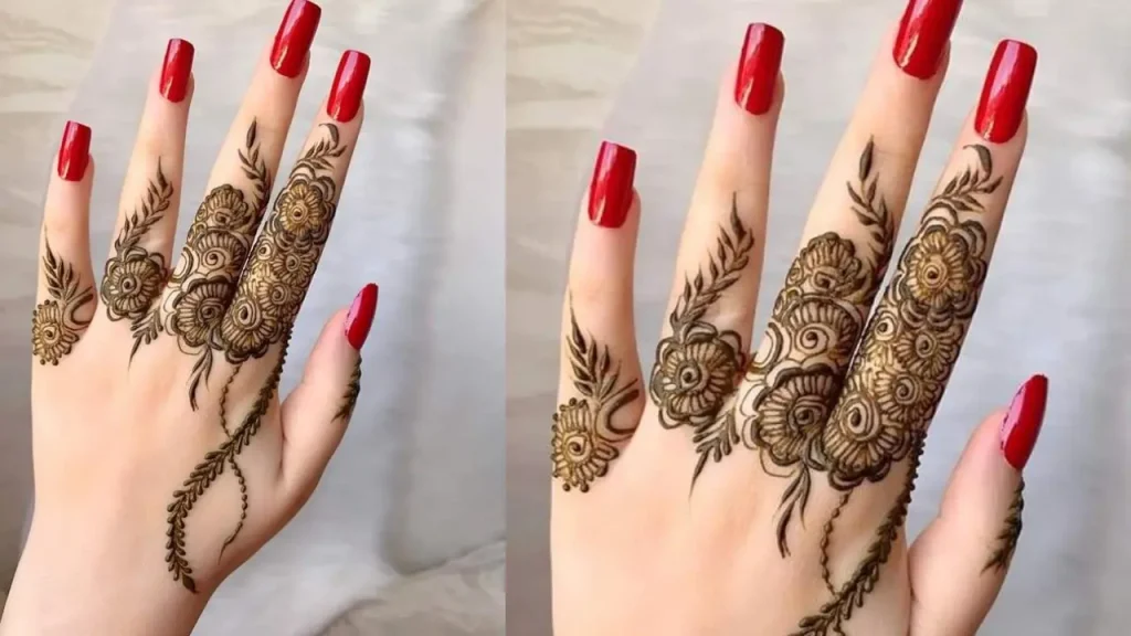 Full finger mehndi design simple