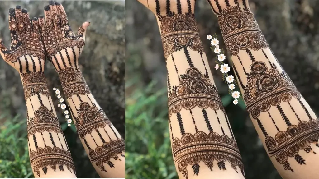 Geometric Floral Mehendi Designs