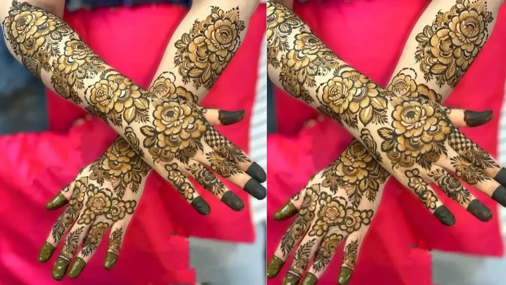 Indo-Arabic fusion Henna Design