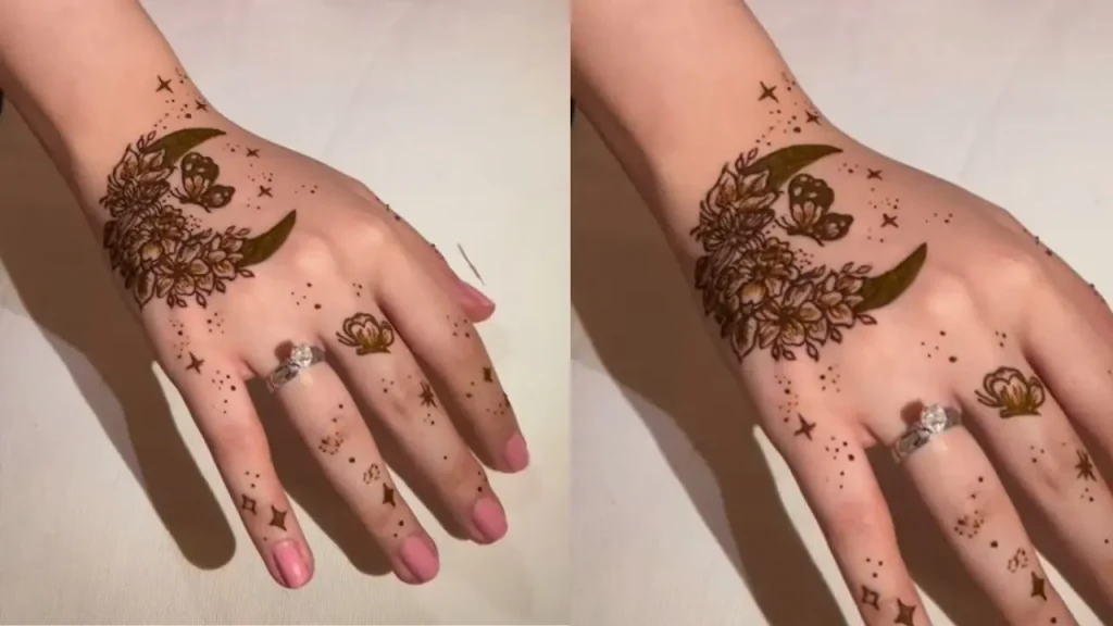 Intricate and delicate mehndi design