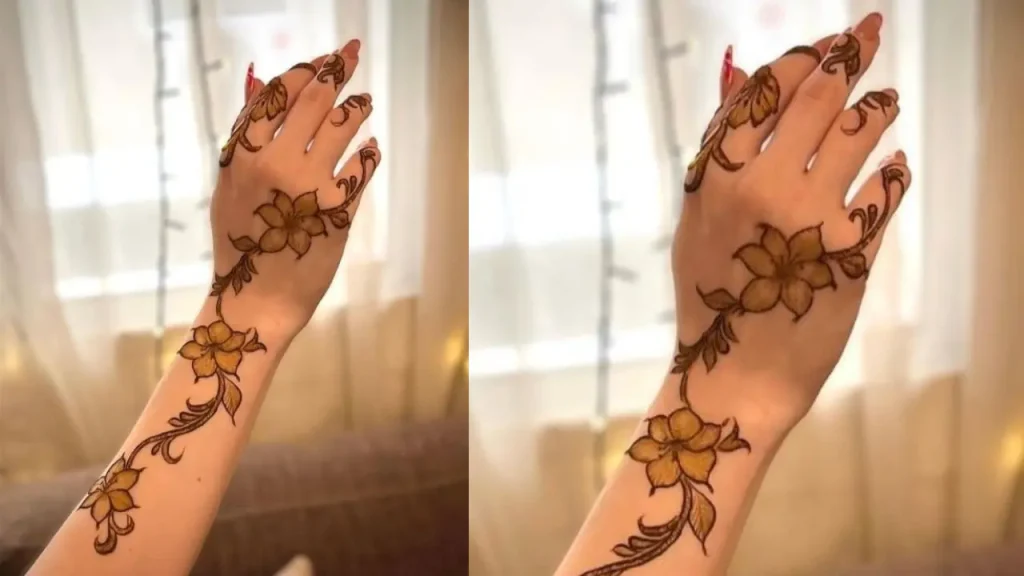 Linear beauty henna