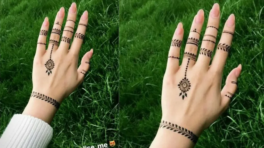 Minimalist Dots and lines Mehndi