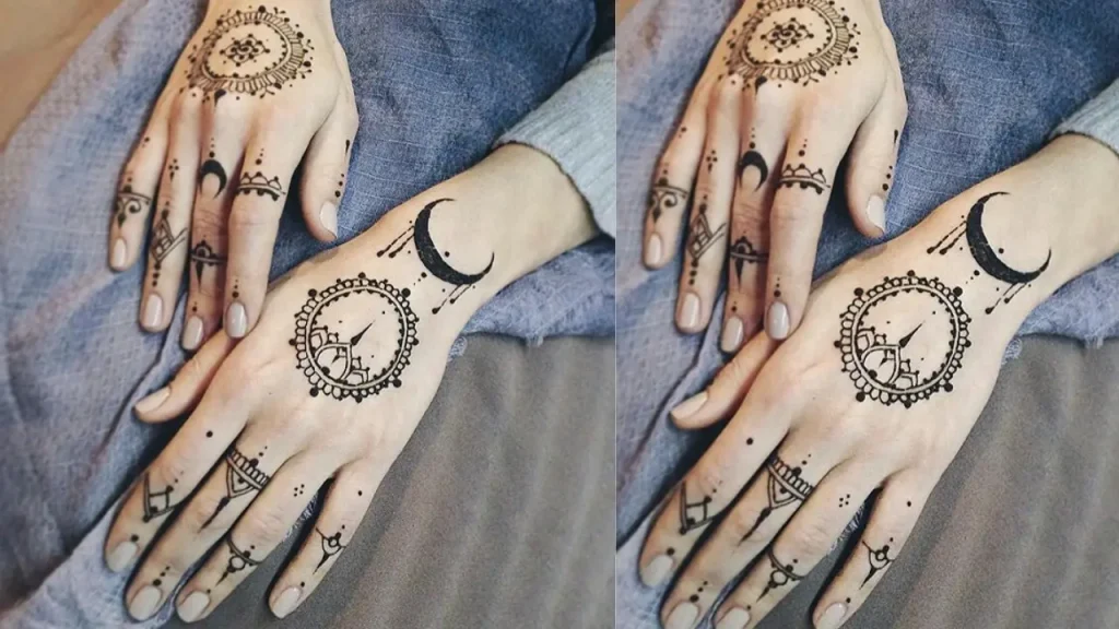 Moon Mehendi layout