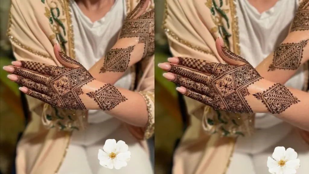 Moroccan geometric Mehndi Design