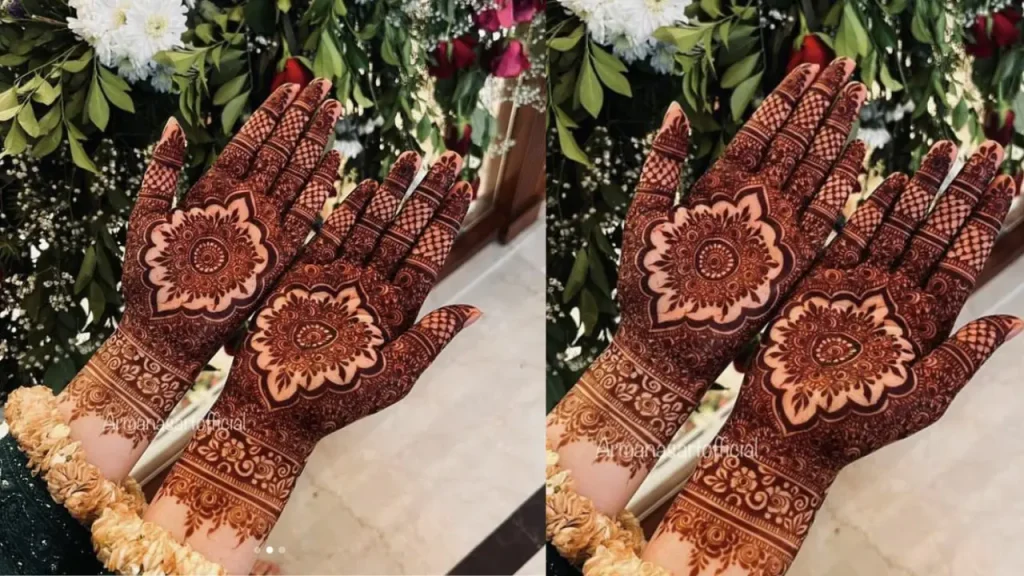 Mughal-inspired architectural Mehndi Design