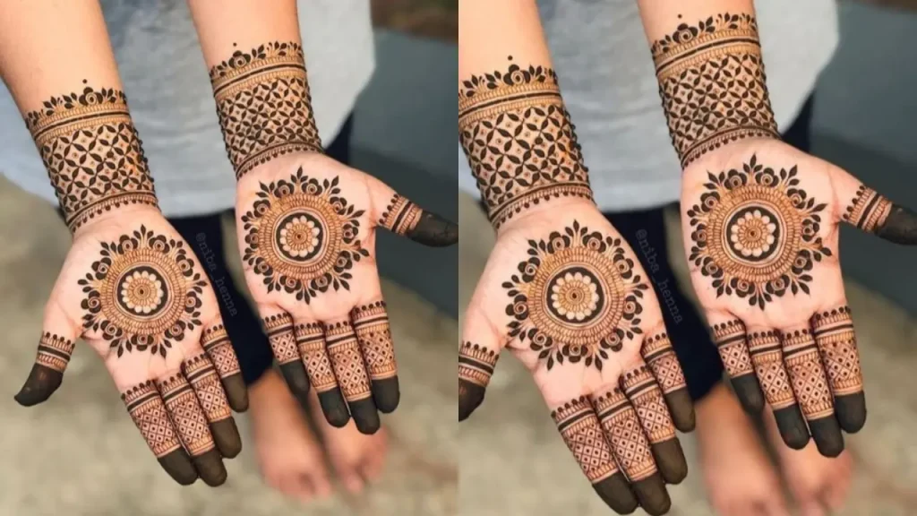 Negative space Mehendi design