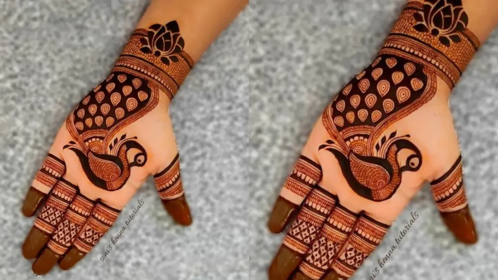 Peacock Henna Design