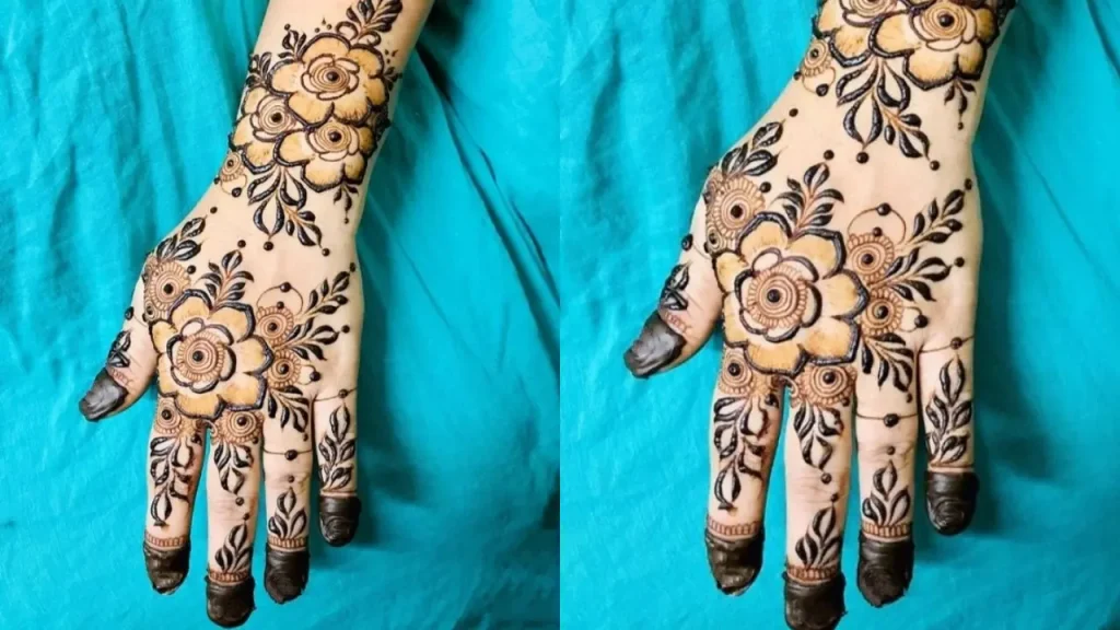 Rose Mehndi Design 