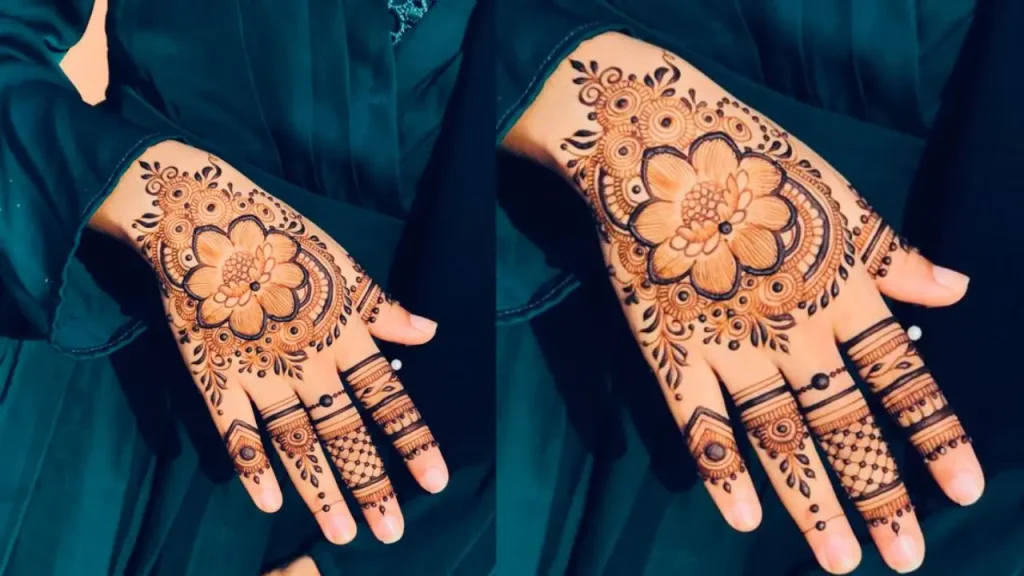 Rustic Wildflower Mehndi Design