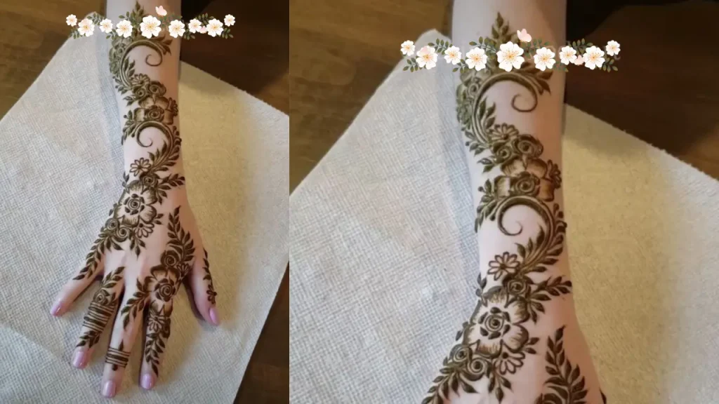 Shaded Flower Mehendi