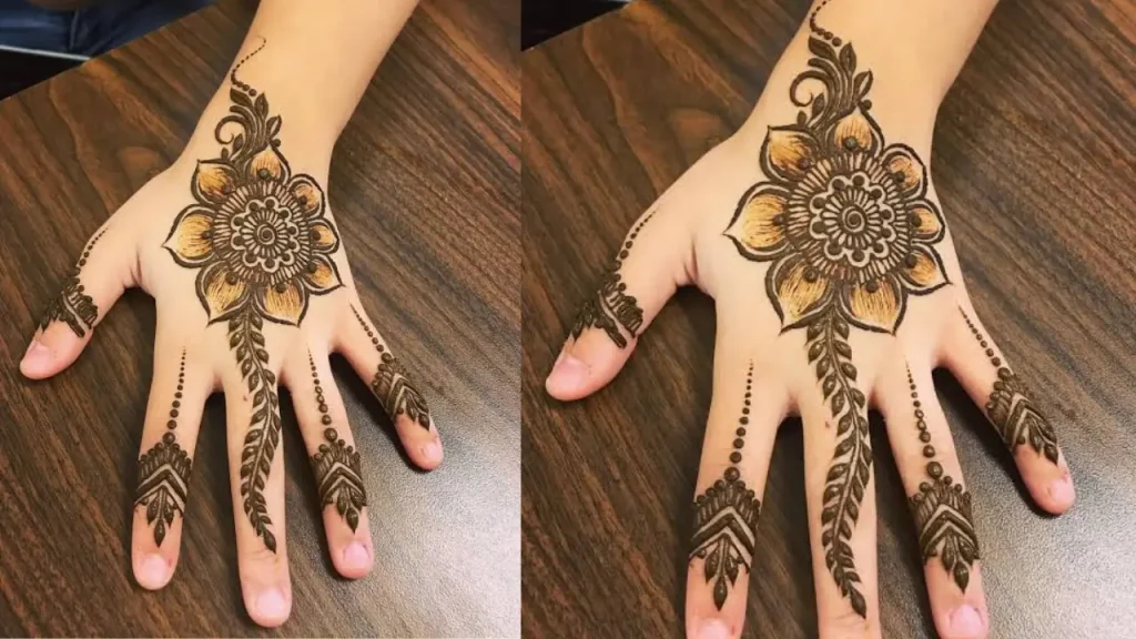 Sunflower Mehndi Design