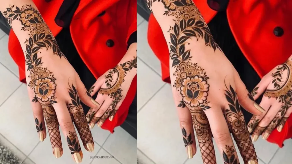 Whimsical Arabic Mehndi layout