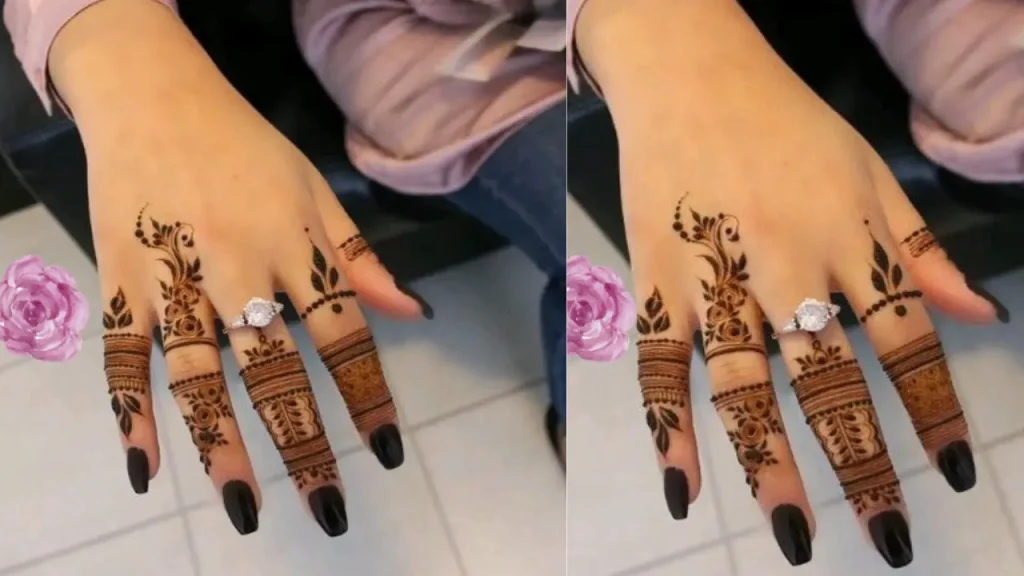 finger full mehndi design