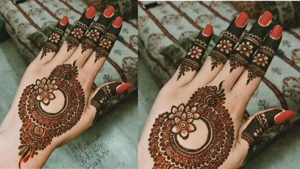 finger mehndi design arabic