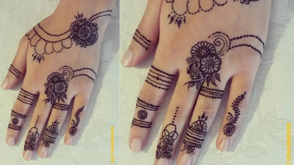 finger mehndi design easy and beautiful