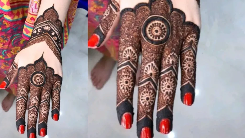 full finger Celestial Blossoms mehndi