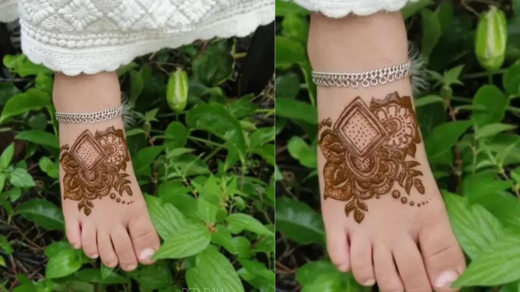 mehndi designs for children's leg