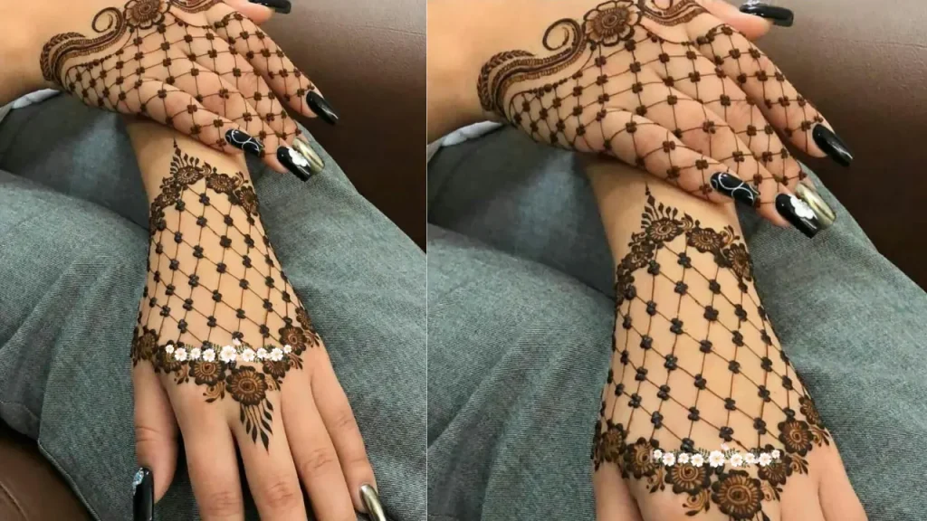 mehndi finger design arabic