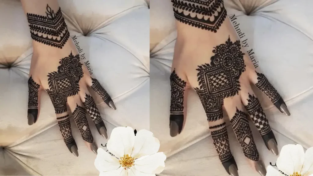 simple finger mehndi designs full