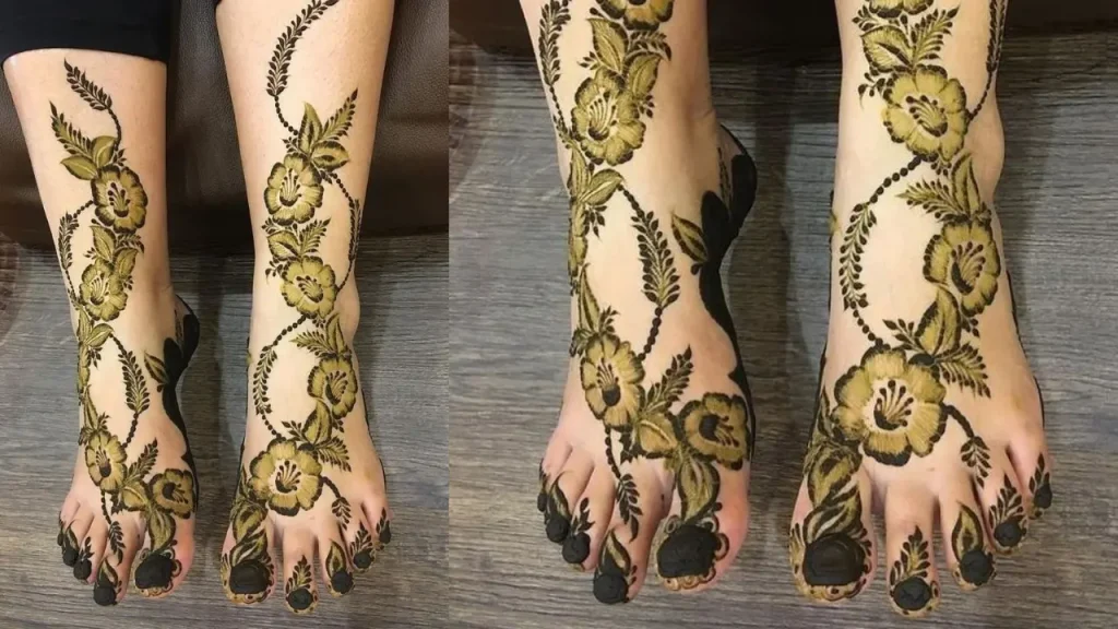 Celestial Mehndi Design for feet