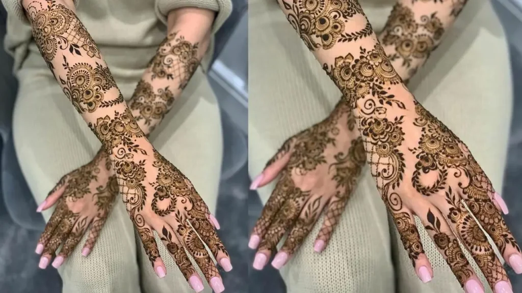 Coordinated mehendi designs