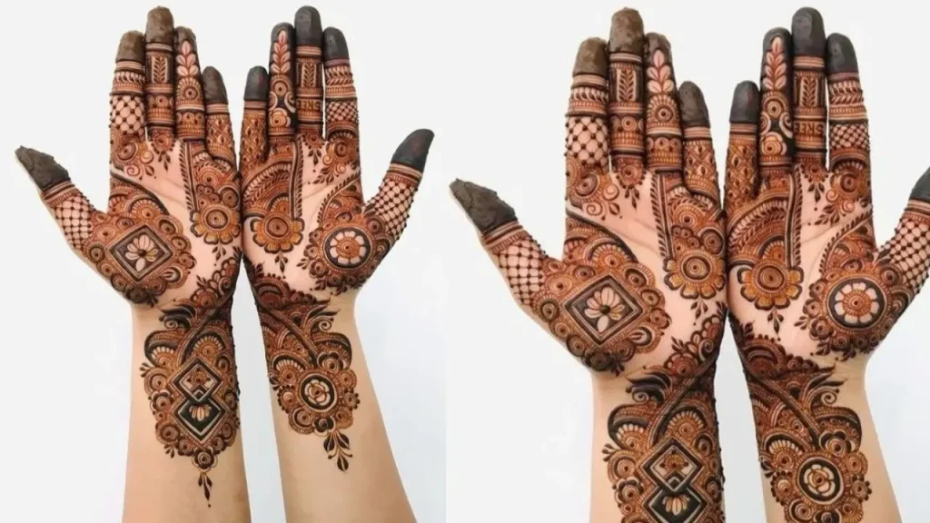 Custom designed front Hand Mehndi design