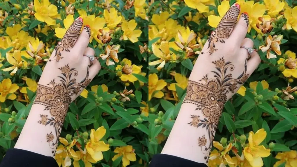 Fusion Full Arm Mehendi design