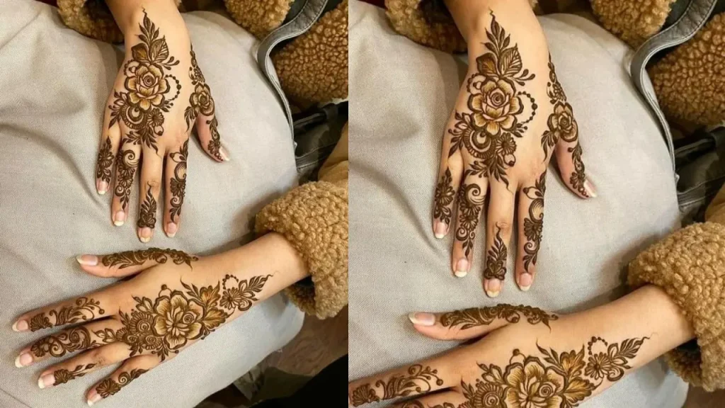 Geometric Full Arm Mehndi Design