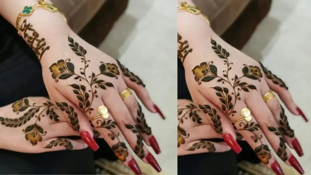 Moroccan Back Hand Bridal Mehndi design