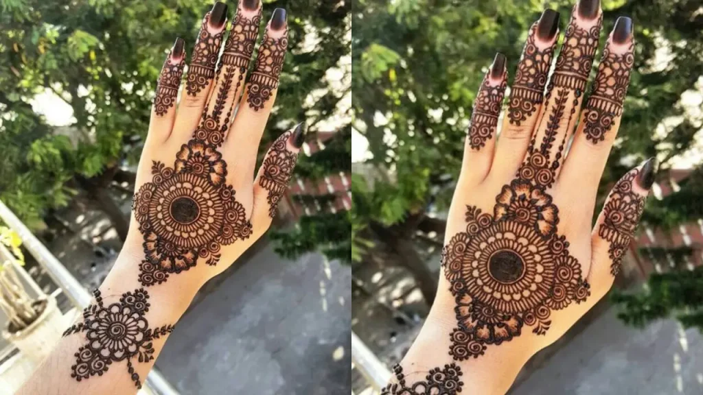 Nature-inspired full Arm henna