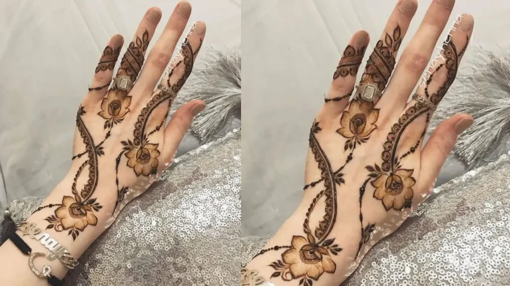 Spiral Mehndi design