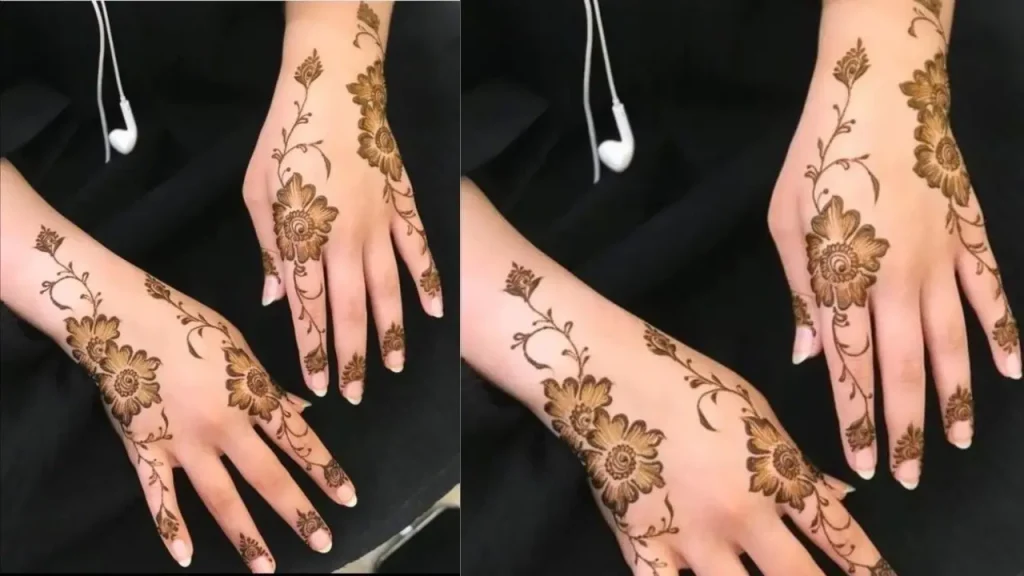 Symmetrical Backhand Mehndi Design