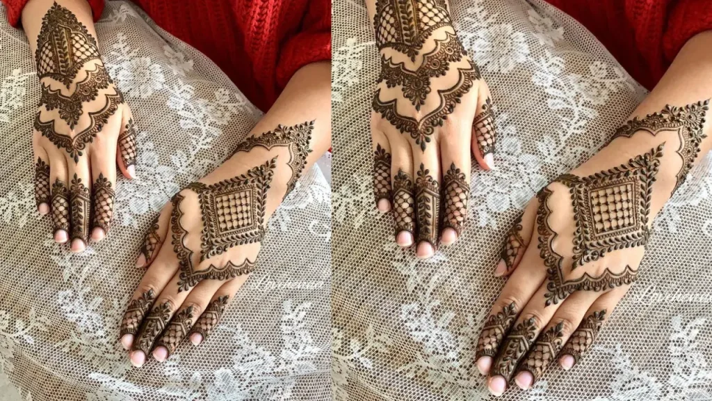 back full hand bridal Henna design