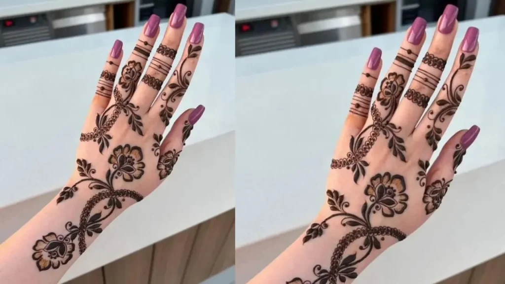 back full hand bridal Henna design