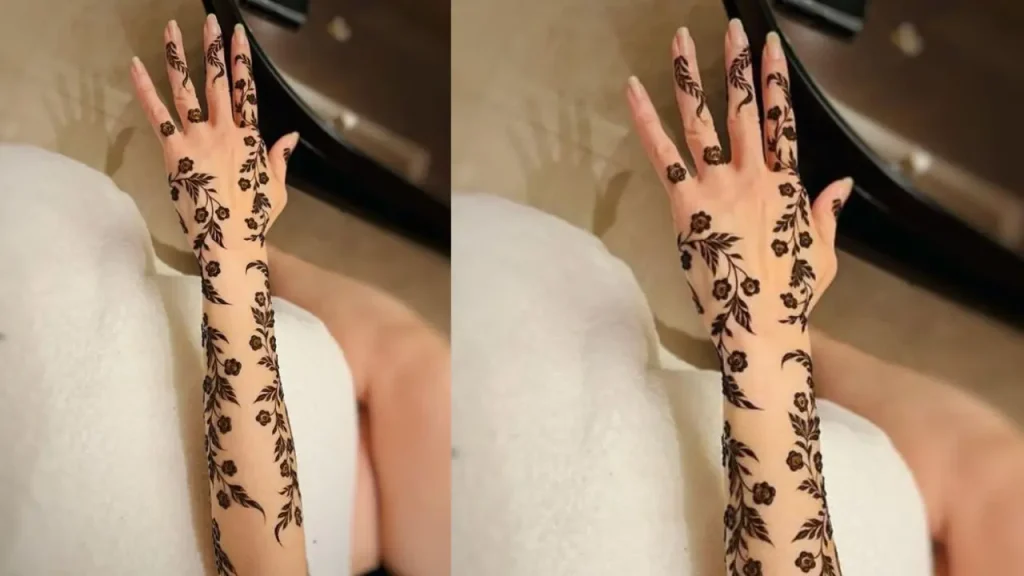 back full hand bridal mehndi