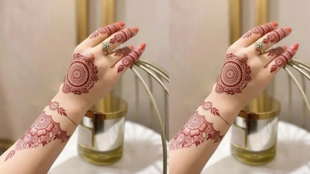 back hand bridal mehndi design