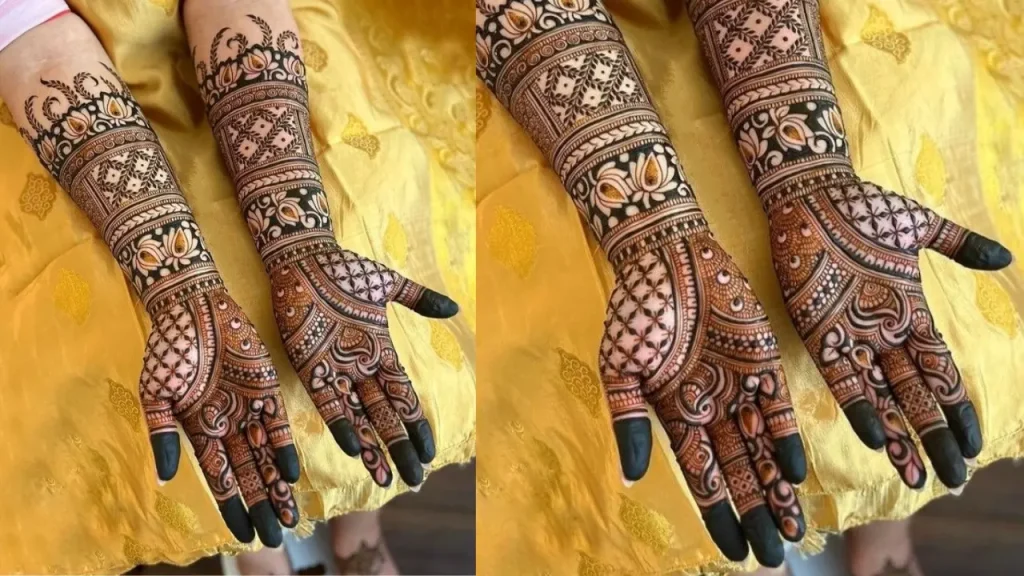 bridal mehndi design front hand