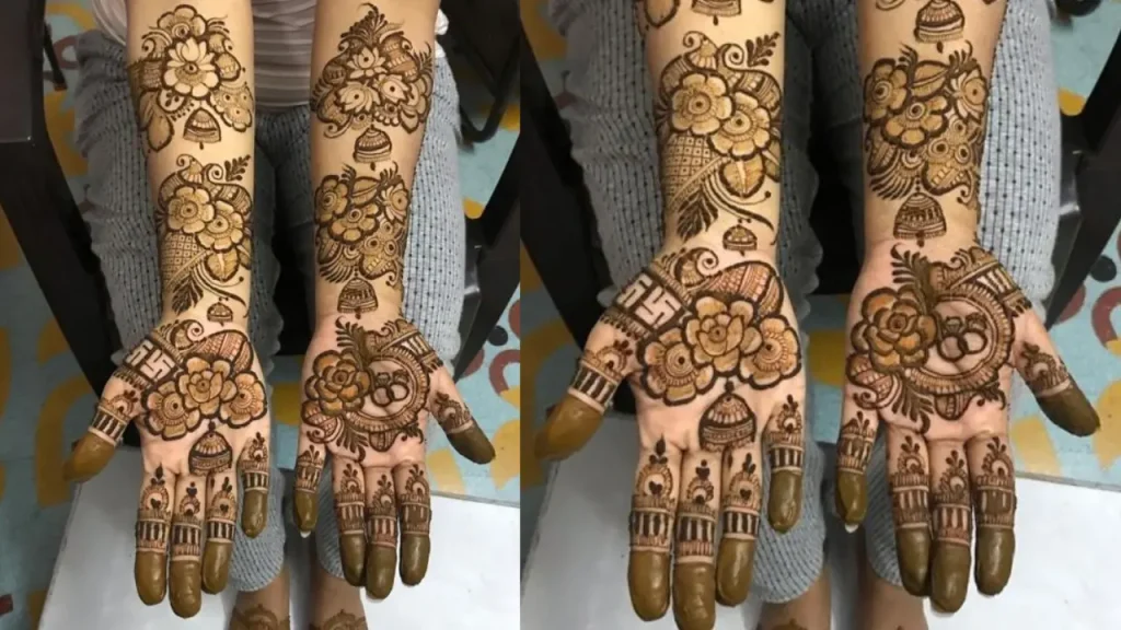 bridal simple mehndi design front hand